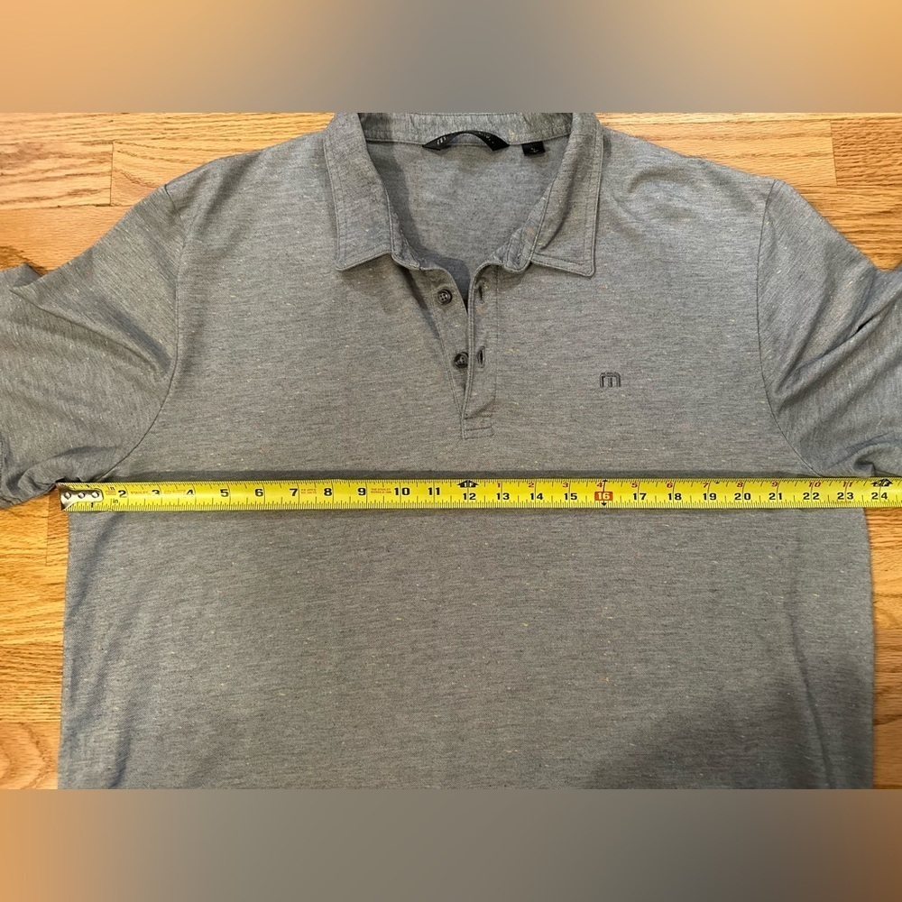 Travis Mathew Polo Shirt Mens Size XL Gray Confetti Preppy Dad Comfort Active - Picture 10 of 11